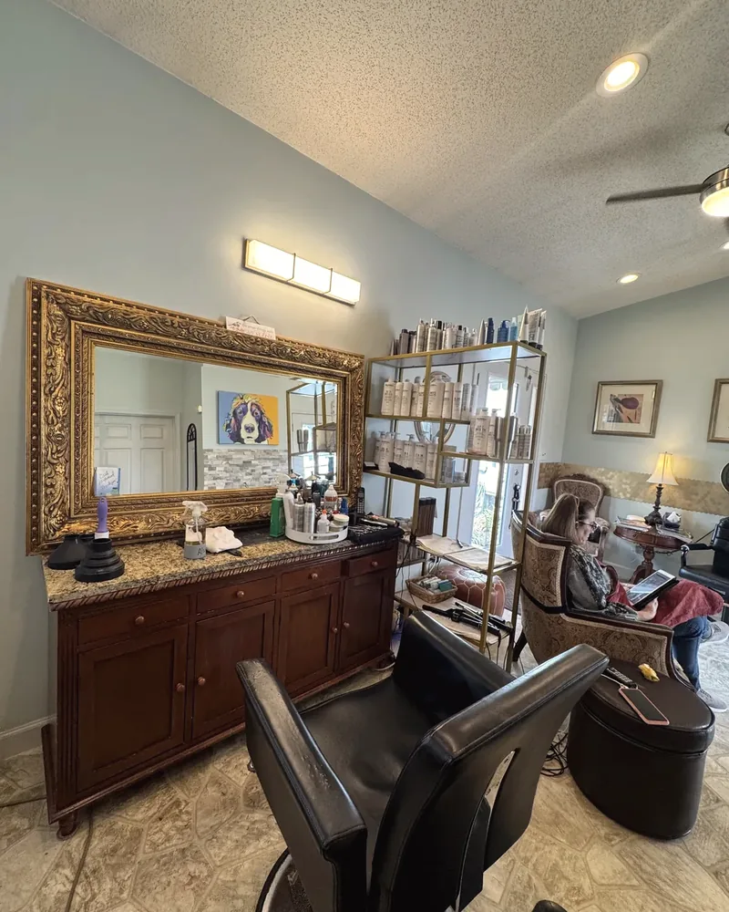 The two-chair studio floor at Jeannie's Hair Care Studio, Charleston, WV